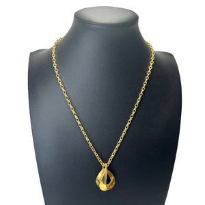 VTG Napier 1980's Abstract Pendant Necklace Gold Fashion Jewelry